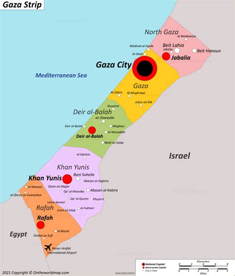 map of gaza and rafah